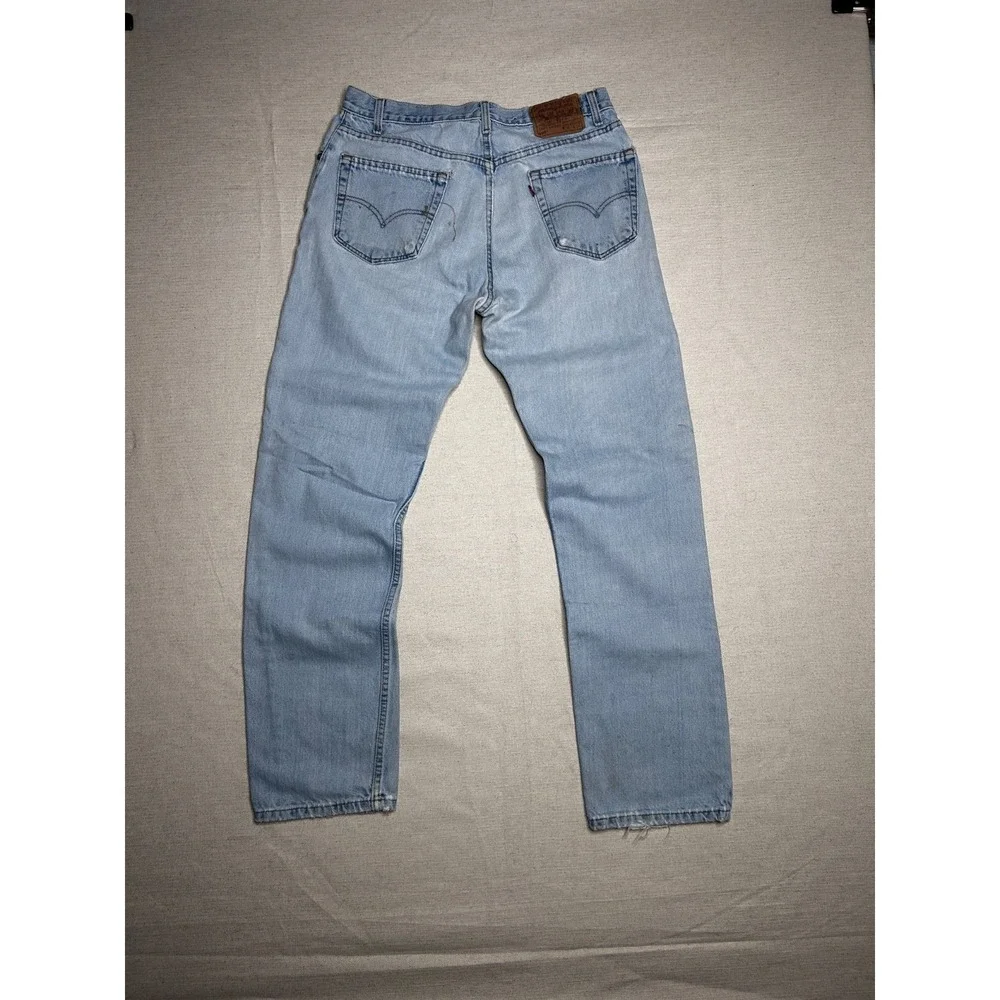 Vintage Levi's 505 Regular Fit Jeans Men's 36x34 USA  Light Wash Straight Leg